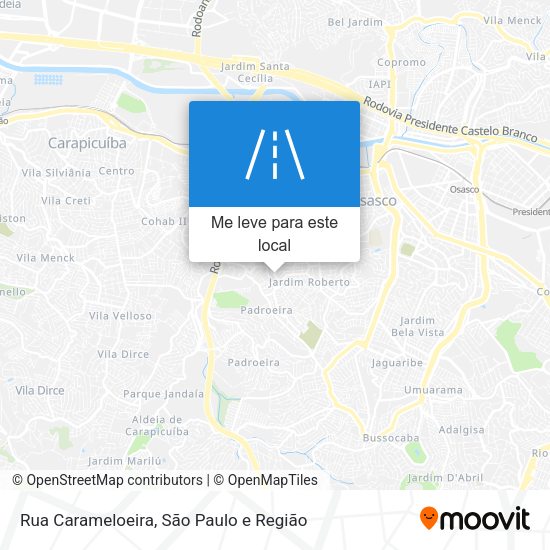 Rua Carameloeira mapa