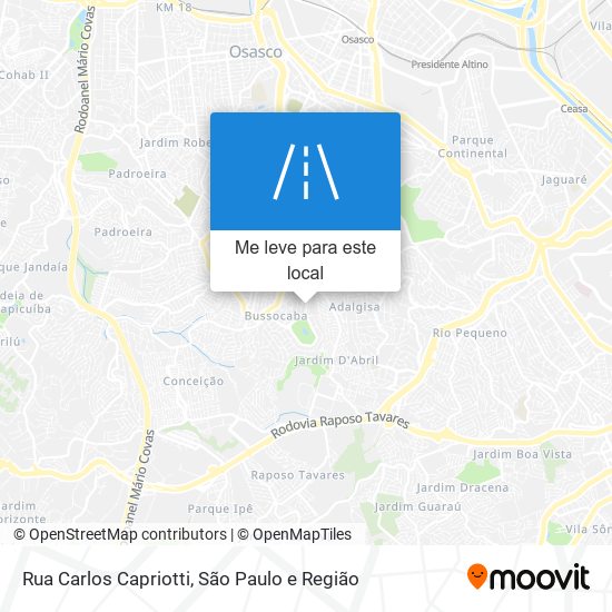 Rua Carlos Capriotti mapa