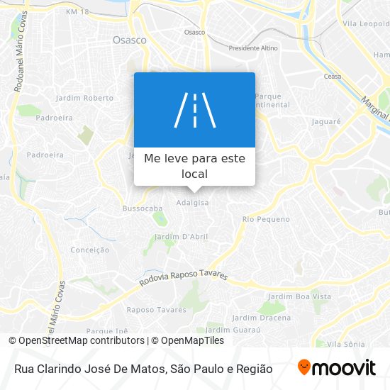 Rua Clarindo José De Matos mapa