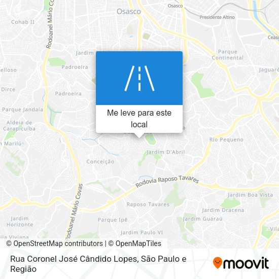 Rua Coronel José Cândido Lopes mapa