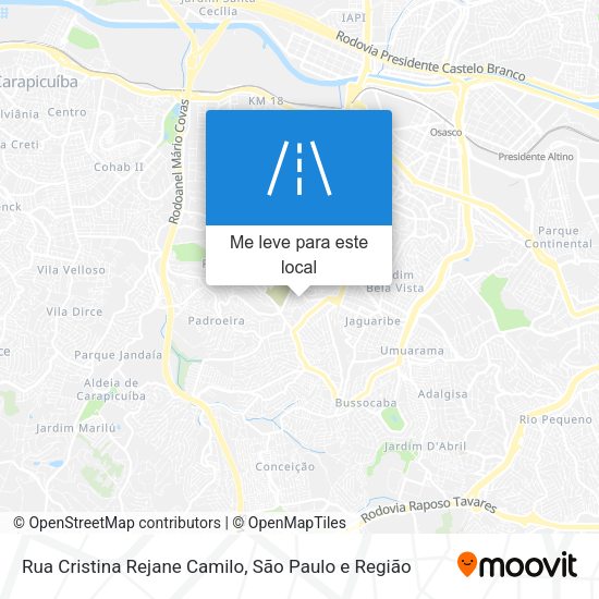 Rua Cristina Rejane Camilo mapa