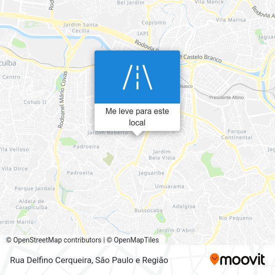 Rua Delfino Cerqueira mapa