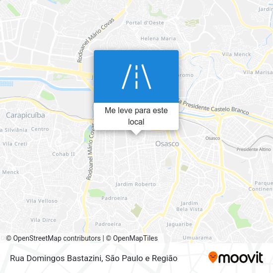 Rua Domingos Bastazini mapa