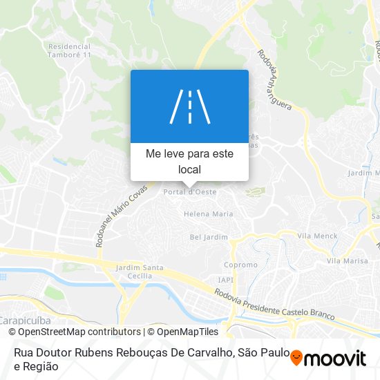 Rua Doutor Rubens Rebouças De Carvalho mapa