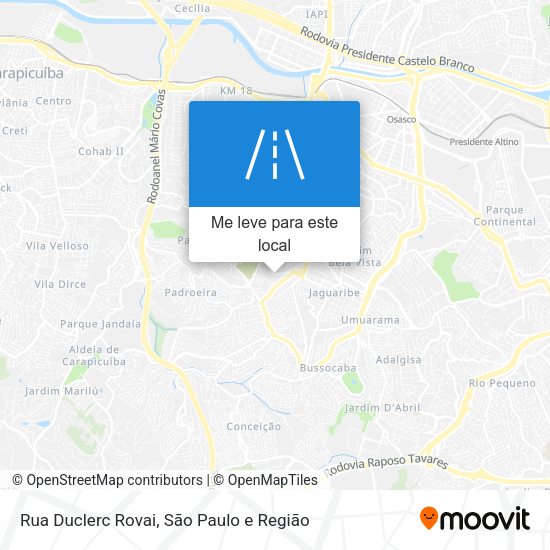 Rua Duclerc Rovai mapa