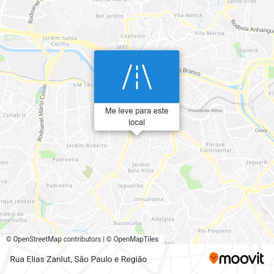 Rua Elias Zanlut mapa