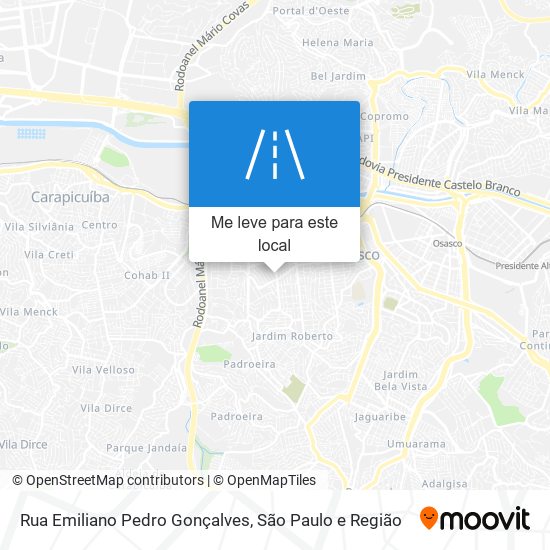 Rua Emiliano Pedro Gonçalves mapa