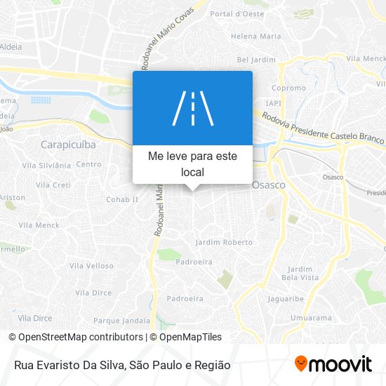 Rua Evaristo Da Silva mapa