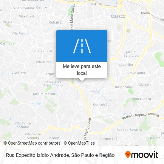 Rua Expedito Izídio Andrade mapa