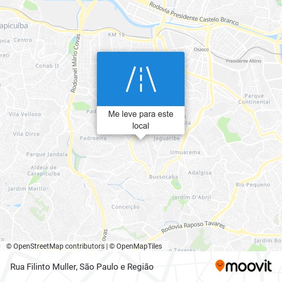 Rua Filinto Muller mapa