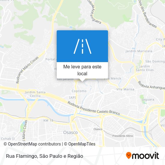 Rua Flamingo mapa