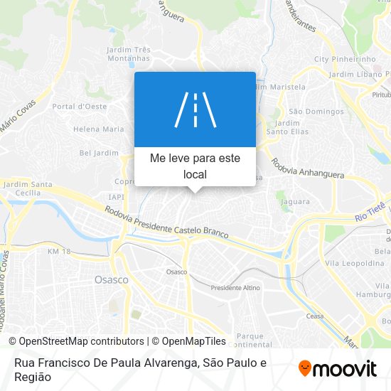 Rua Francisco De Paula Alvarenga mapa