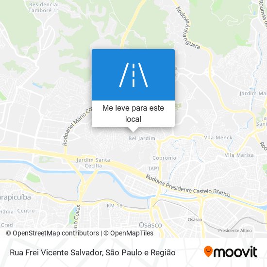 Rua Frei Vicente Salvador mapa