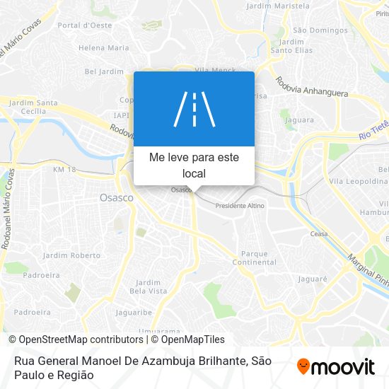Rua General Manoel De Azambuja Brilhante mapa
