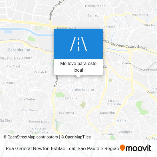 Rua General Newton Estilac Leal mapa