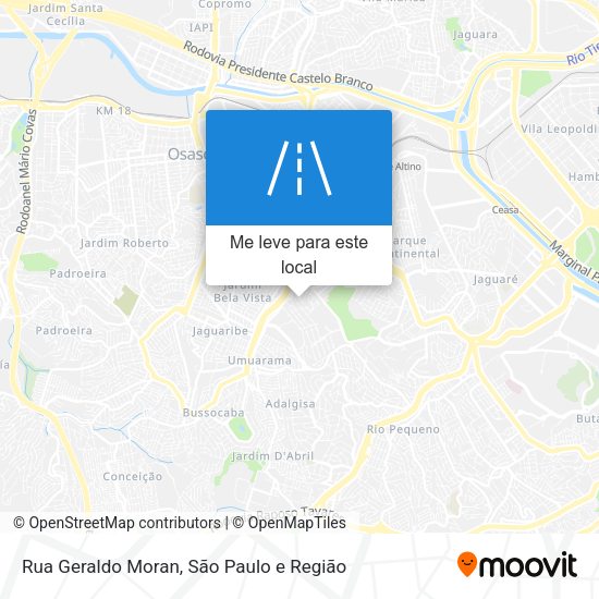 Rua Geraldo Moran mapa