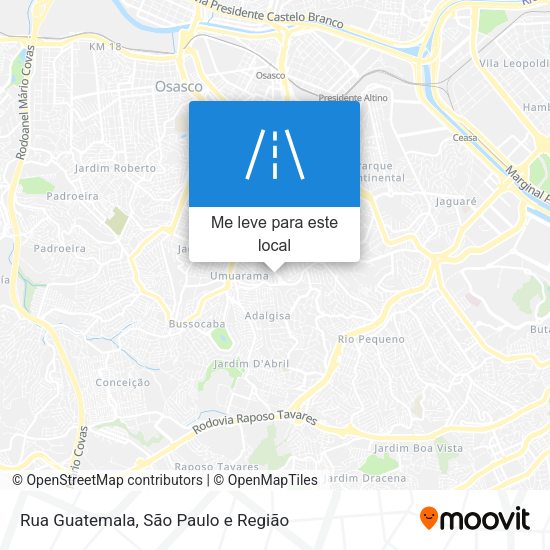 Rua Guatemala mapa