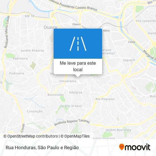 Rua Honduras mapa