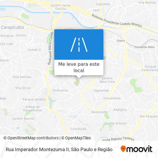 Rua Imperador Montezuma II mapa