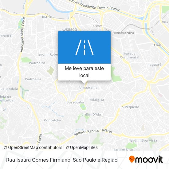 Rua Isaura Gomes Firmiano mapa