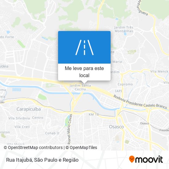 Rua Itajubá mapa