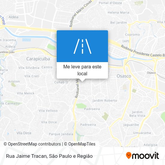 Rua Jaime Tracan mapa