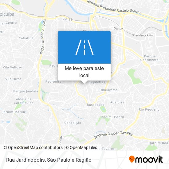 Rua Jardinópolis mapa