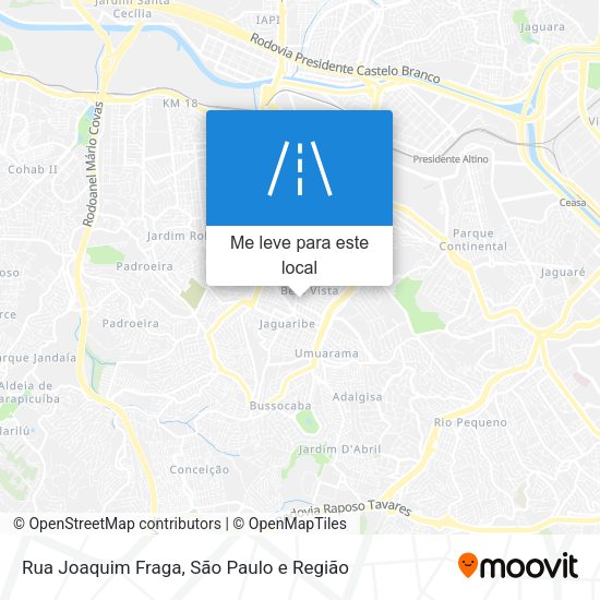 Rua Joaquim Fraga mapa