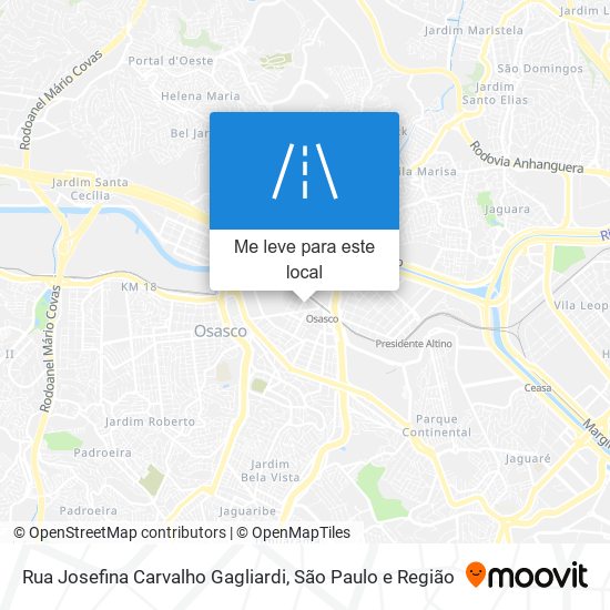 Rua Josefina Carvalho Gagliardi mapa