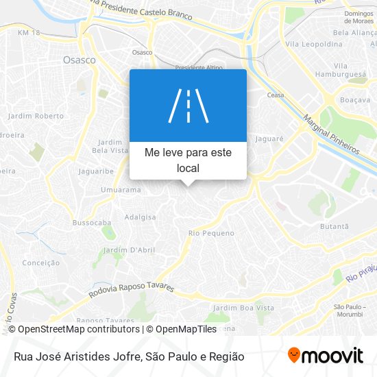 Rua José Aristides Jofre mapa