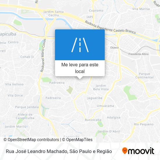 Rua José Leandro Machado mapa