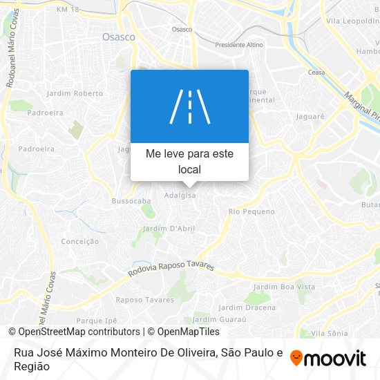 Rua José Máximo Monteiro De Oliveira mapa