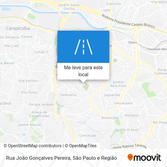 Rua João Gonçalves Pereira mapa