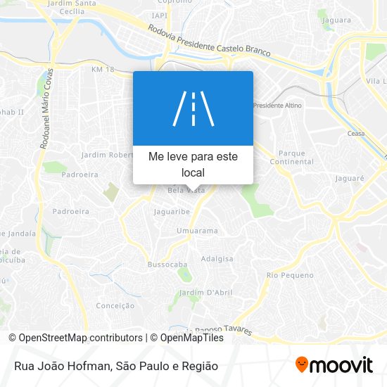 Rua João Hofman mapa