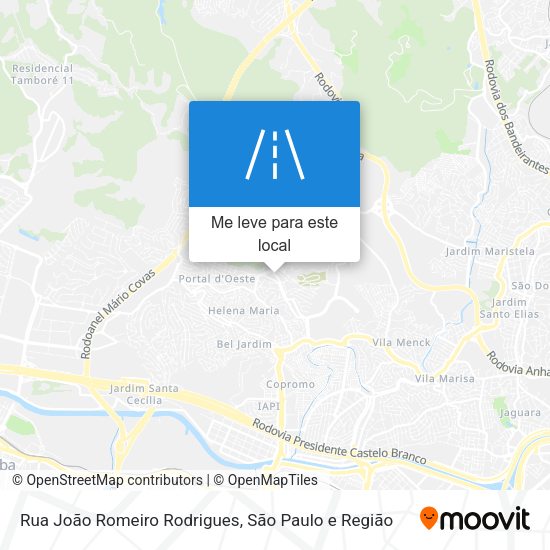 Rua João Romeiro Rodrigues mapa