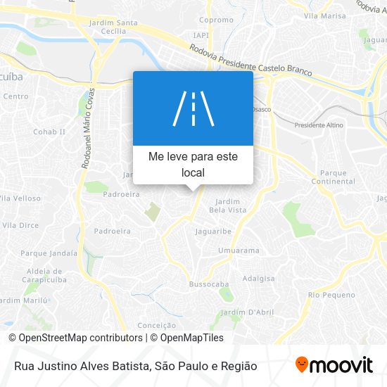 Rua Justino Alves Batista mapa