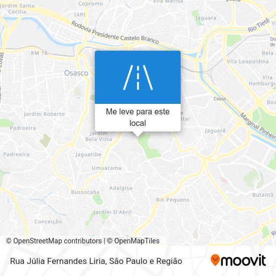 Rua Júlia Fernandes Liria mapa