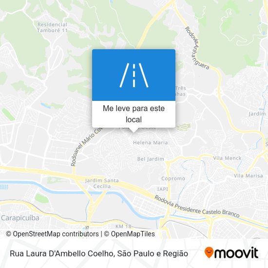 Rua Laura D'Ambello Coelho mapa