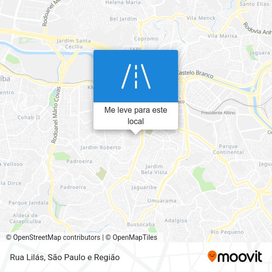 Rua Lilás mapa