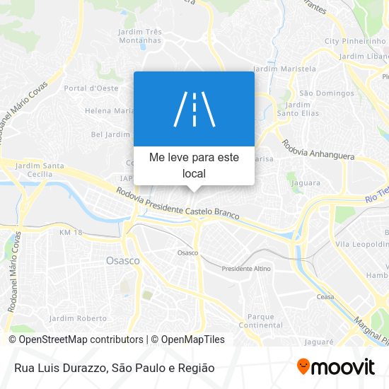 Rua Luis Durazzo mapa
