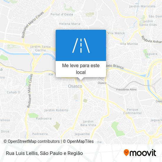 Rua Luis Lellis mapa