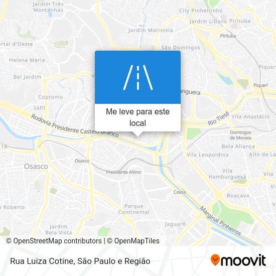 Rua Luiza Cotine mapa