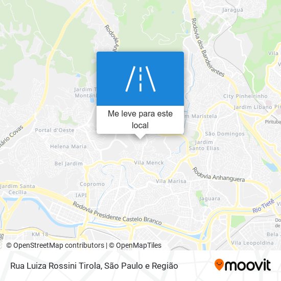 Rua Luiza Rossini Tirola mapa