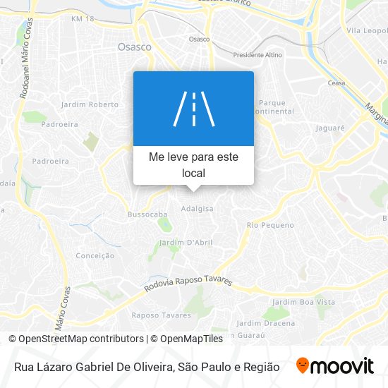 Rua Lázaro Gabriel De Oliveira mapa