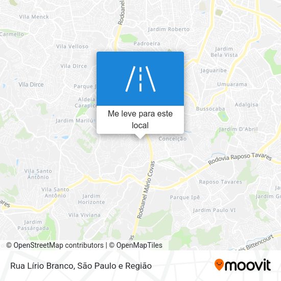 Rua Lírio Branco mapa