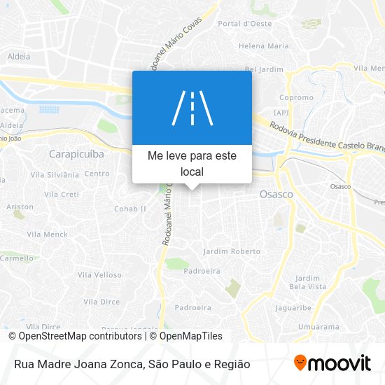 Rua Madre Joana Zonca mapa