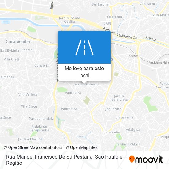 Rua Manoel Francisco De Sá Pestana mapa