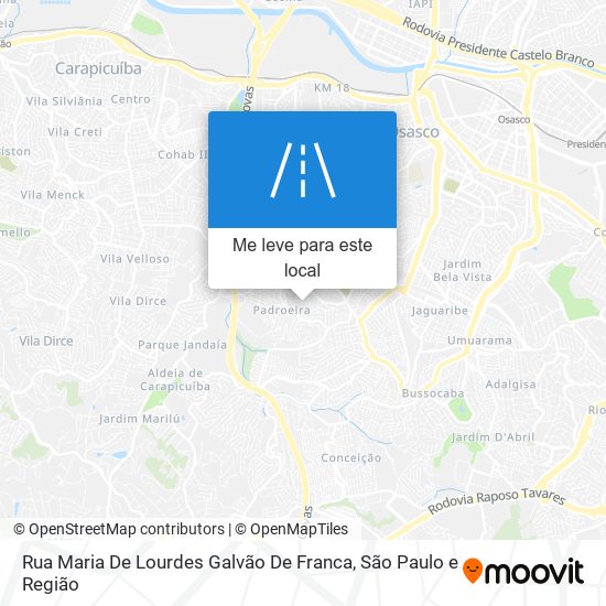 Rua Maria De Lourdes Galvão De Franca mapa