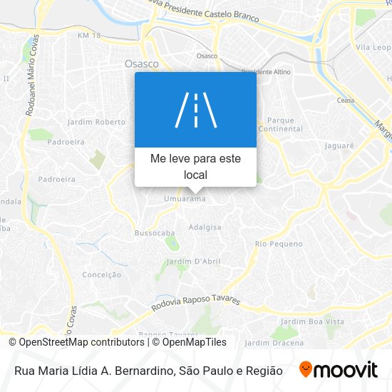 Rua Maria Lídia A. Bernardino mapa