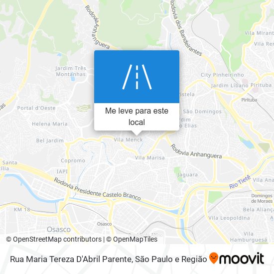 Rua Maria Tereza D'Abril Parente mapa